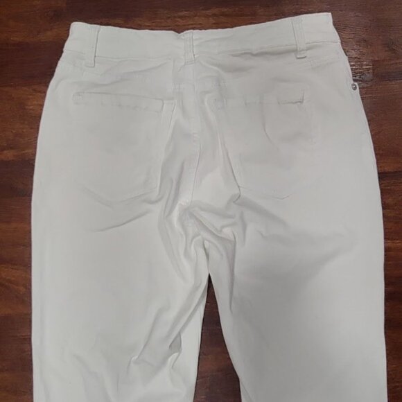 Style & Co Curvy Capri White Denim Jeans Ankle Length Cotton Casual Pants Size 4 - Picture 5 of 12